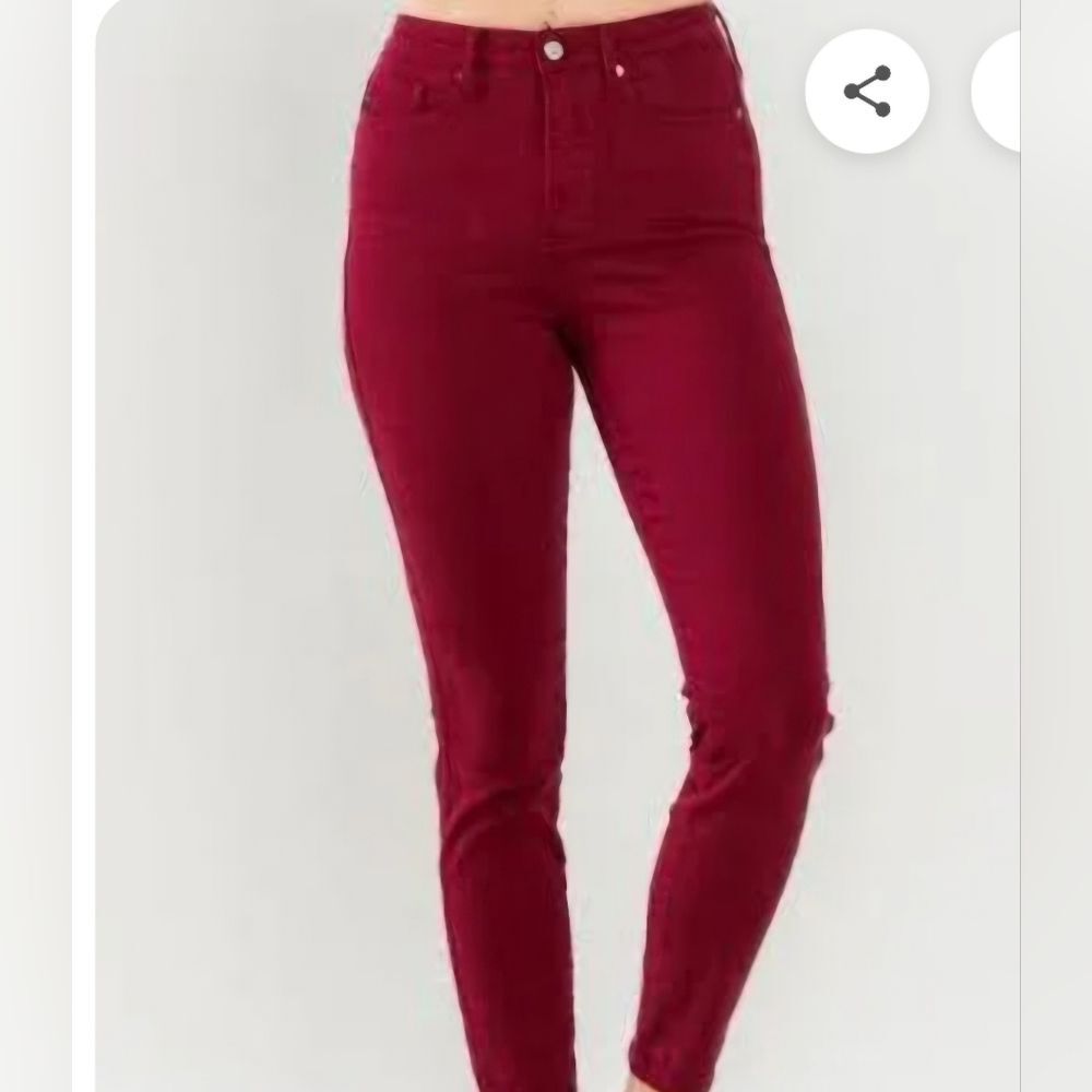 NWT Judy Blue High Waist Red Skinny Jeans - Vibrant Bold Denim - Size 5 / 27